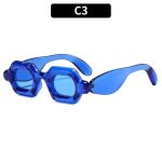 European & American New Fashion Y2K Style Sunglasses - Trendy Bubble Design Candy Color Square Sunglasses for Hip-Hop Fashion Enthusiasts - Image 2